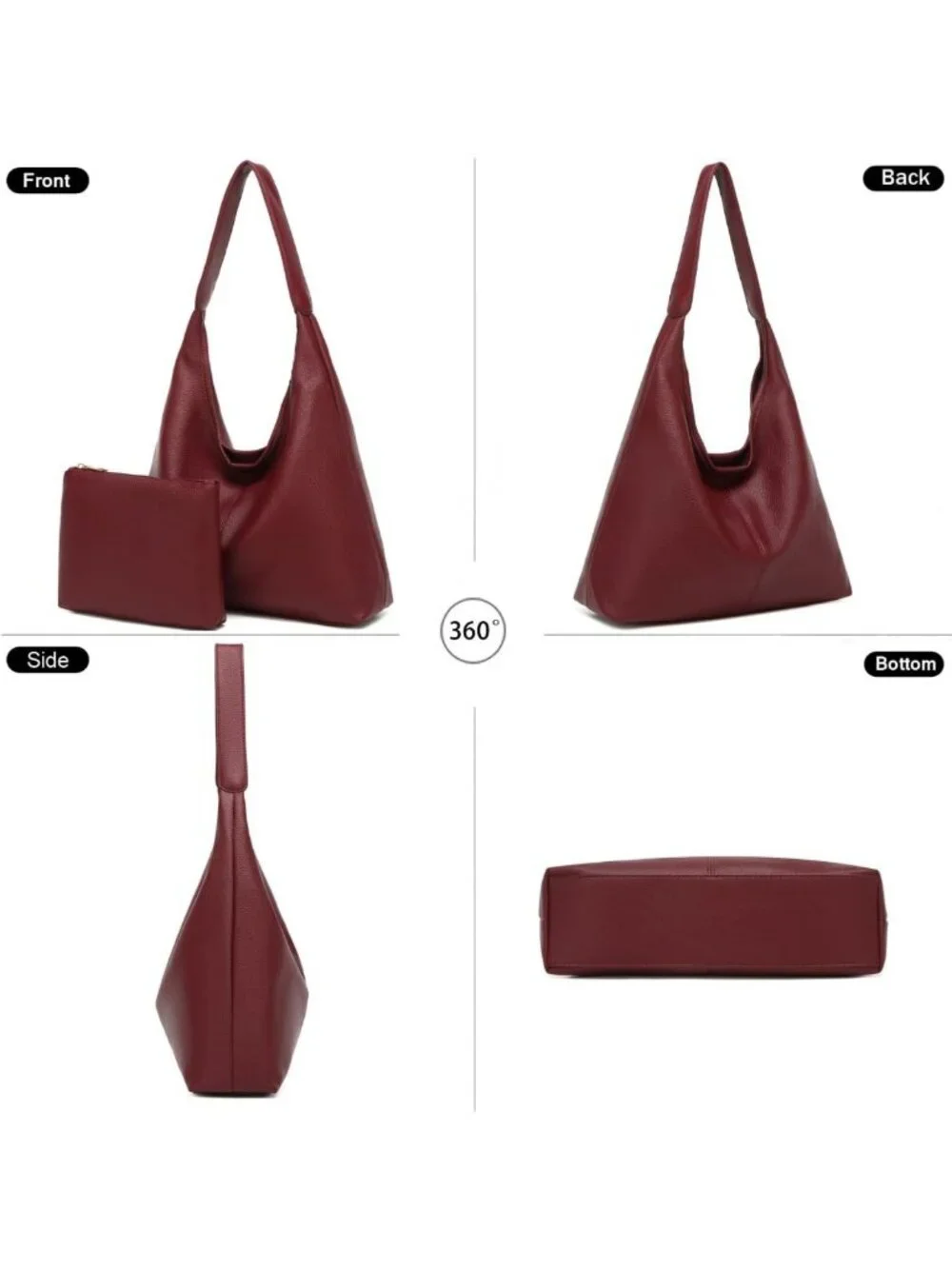 Soft Slouchy Hobo Bag for Women | Chic PU Leather Tote for Work & Travel